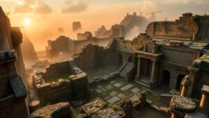 Echoes of Lost Civilizations – free AI stock image