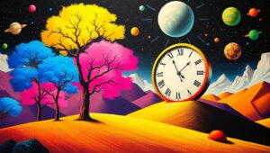 Echoes of Time in Stencil – free AI stock image