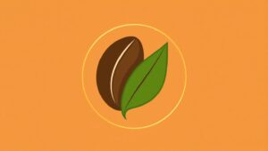 Eco-Friendly Coffee Logo Design DKm – free AI stock image