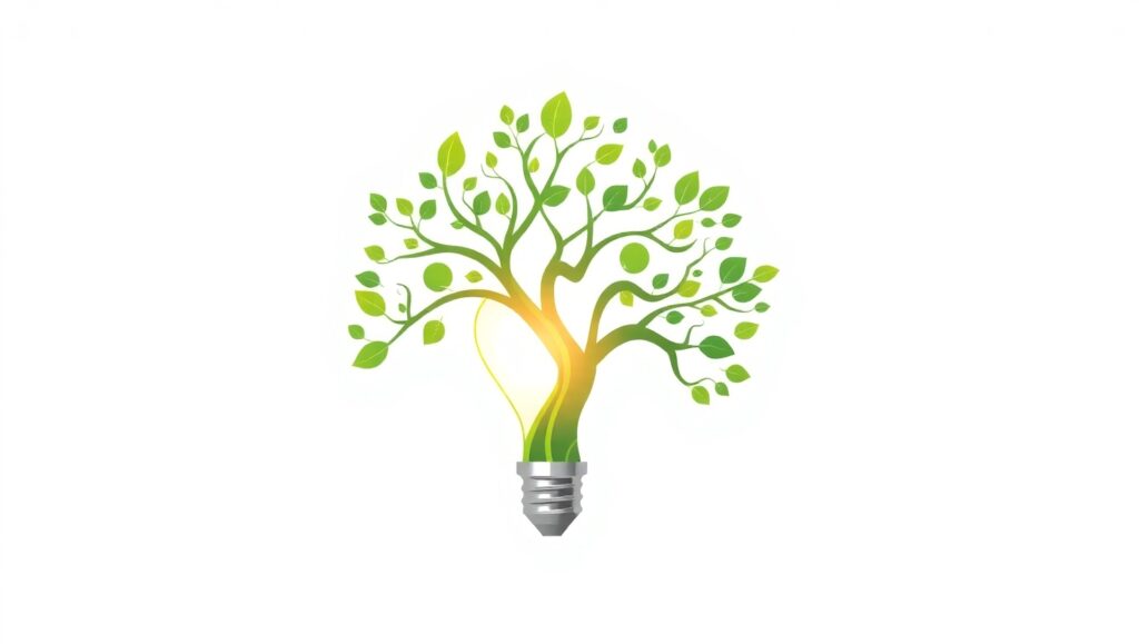 Eco-Innovation Logo Design – free AI stock image