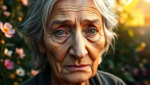 Elderly Wisdom in Soft Light – free AI stock image