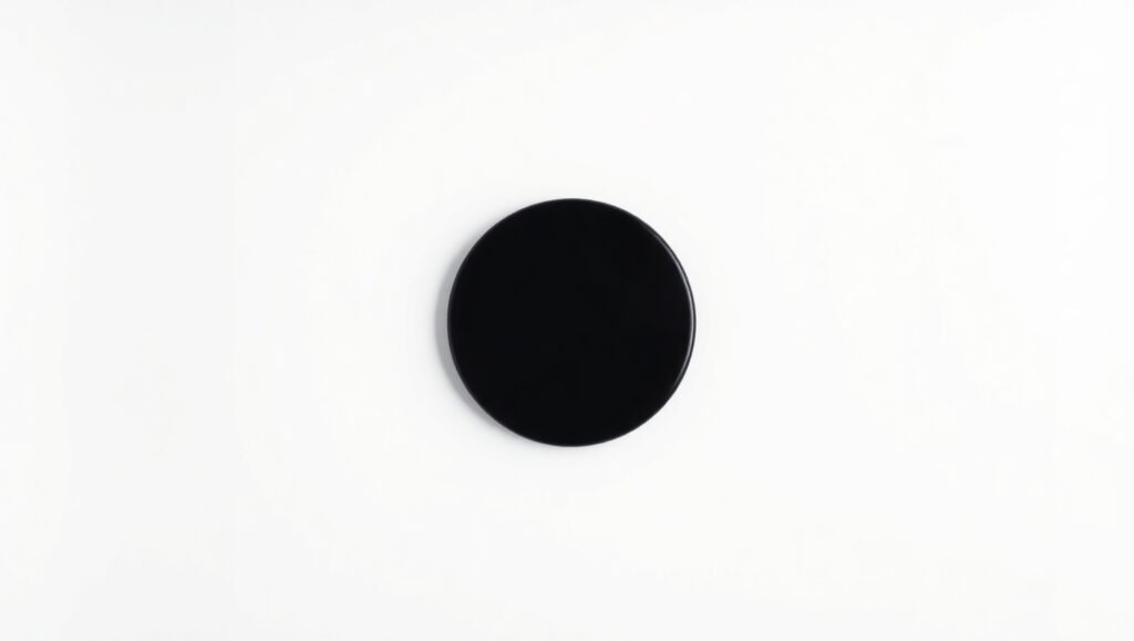 Elegant Minimalism: Black Circle – free AI stock image