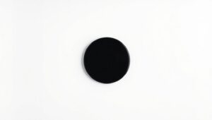 Elegant Minimalism: Black Circle – free AI stock image
