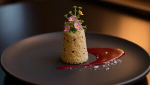 Elevated Quinoa Culinary Art – free AI stock image
