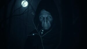 Emergence from Shadows – free AI stock image