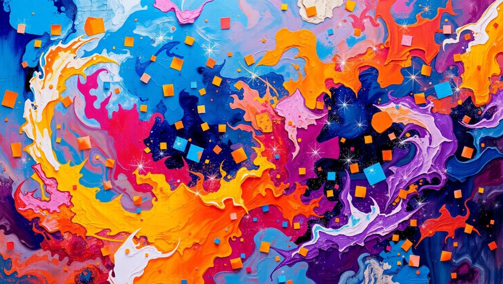 Emotional Kaleidoscope of Colors – free AI stock image