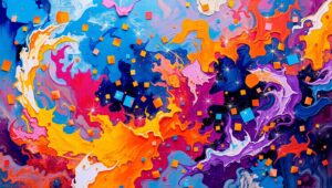 Emotional Kaleidoscope of Colors – free AI stock image