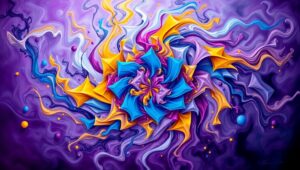 Emotional Landscape in Vibrant Colors – free AI stock image