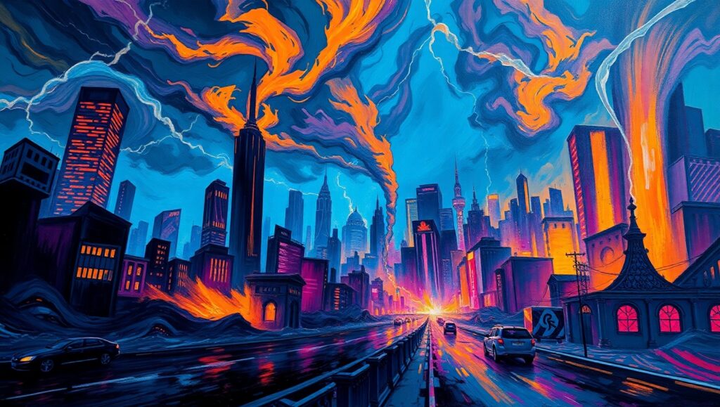 Emotional Storm Over Urban – free AI stock image