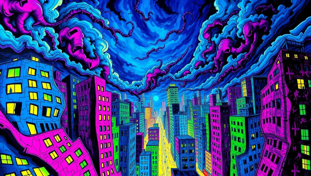 Emotional Urban Landscape Unleashed – free AI stock image