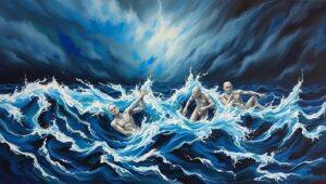 Emotions Unleashed in Turbulent – free AI stock image