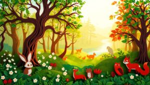 Enchanted Forest Hide-and-Seek – free AI stock image