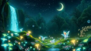Enchanted Forest of Radiant Creatures – free AI stock image