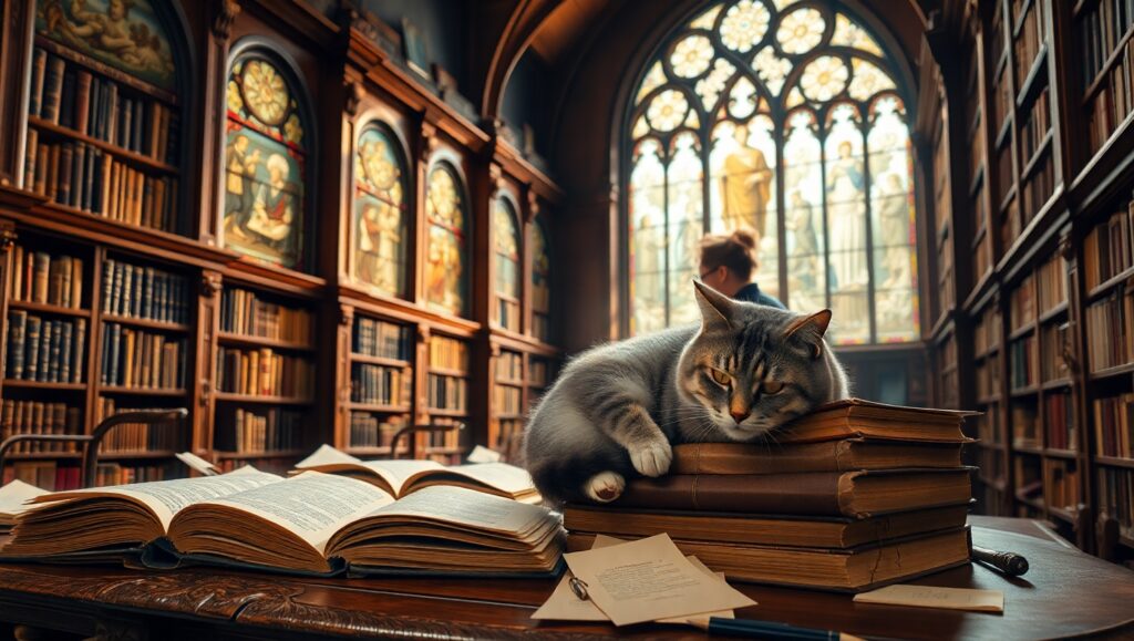 Enchanted Library at Dusk – free AI stock image