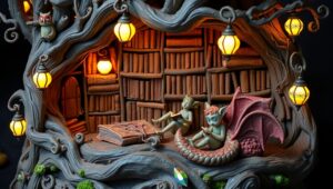 Enchanted Library in a Tree – free AI stock image