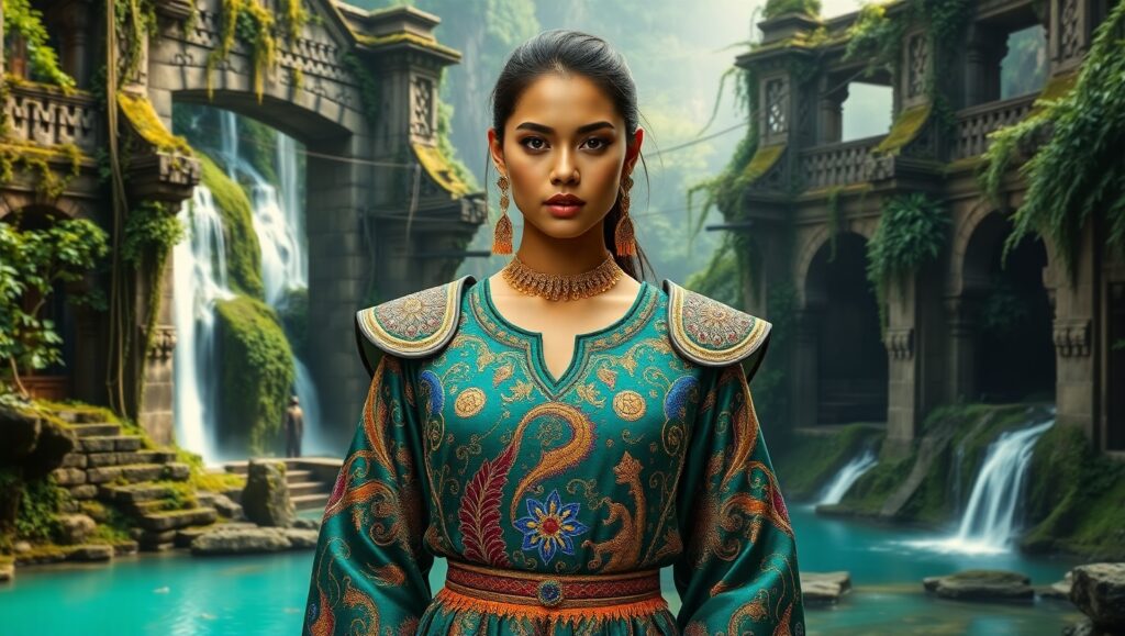 Enchanted Traditional Costume Showcase – free AI stock image