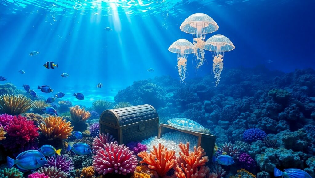 Enchanted Underwater Coral Wonderland – free AI stock image