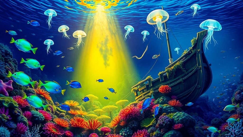 Enchanted Underwater Coral Wonderland xXW – free AI stock image