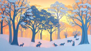 Enchanting Forest in Papercut Style – free AI stock image