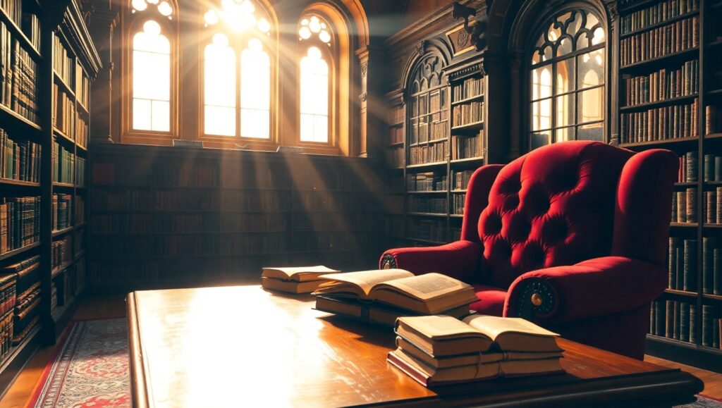 Enchanting Library of Lost Tales – free AI stock image