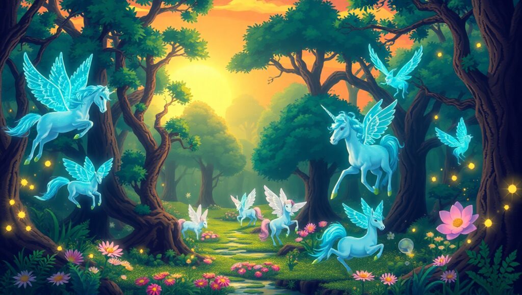 Enchanting Pixel Forest Adventure – free AI stock image