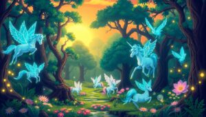 Enchanting Pixel Forest Adventure – free AI stock image