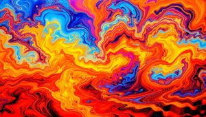 Energized Dance of Abstract Shapes – free AI stock image