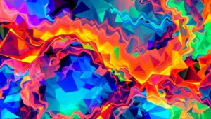 Energizing Geometric Color Fusion – free AI stock image