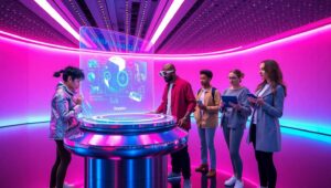 Engaging with Futuristic Interfaces – free AI stock image