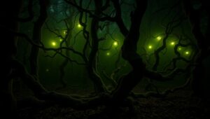 Enigmatic Forest of Shadows UEx – free AI stock image
