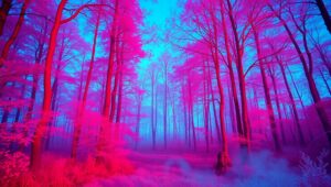 Ethereal Forest in Infrared Light – free AI stock image