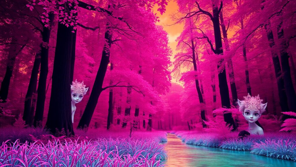 Ethereal Forest in Infrared Light zTy – free AI stock image