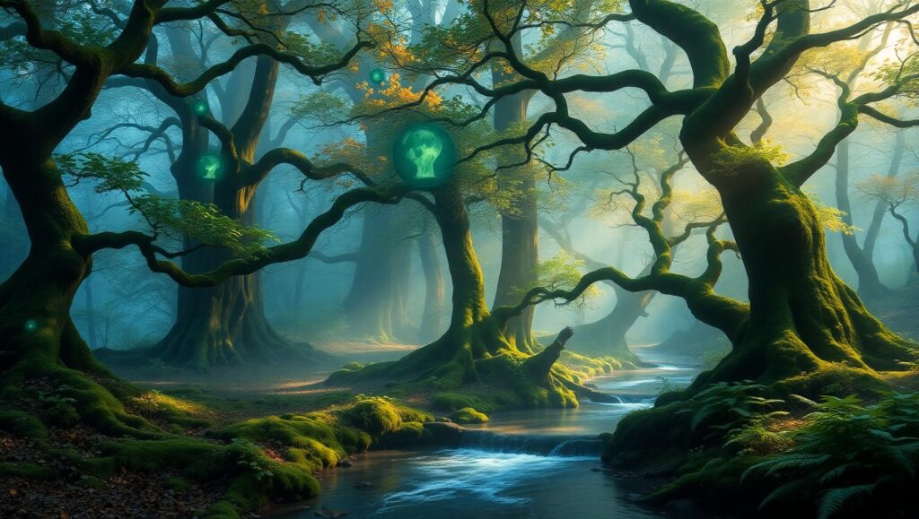 Ethereal Forest of Inner Peace – free AI stock image