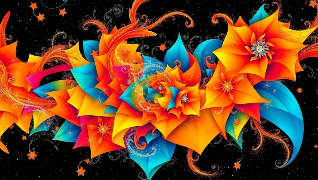 Ethereal Geometric Symphony – free AI stock image