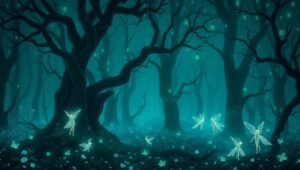 Ethereal Glow of the Ancient Forest – free AI stock image