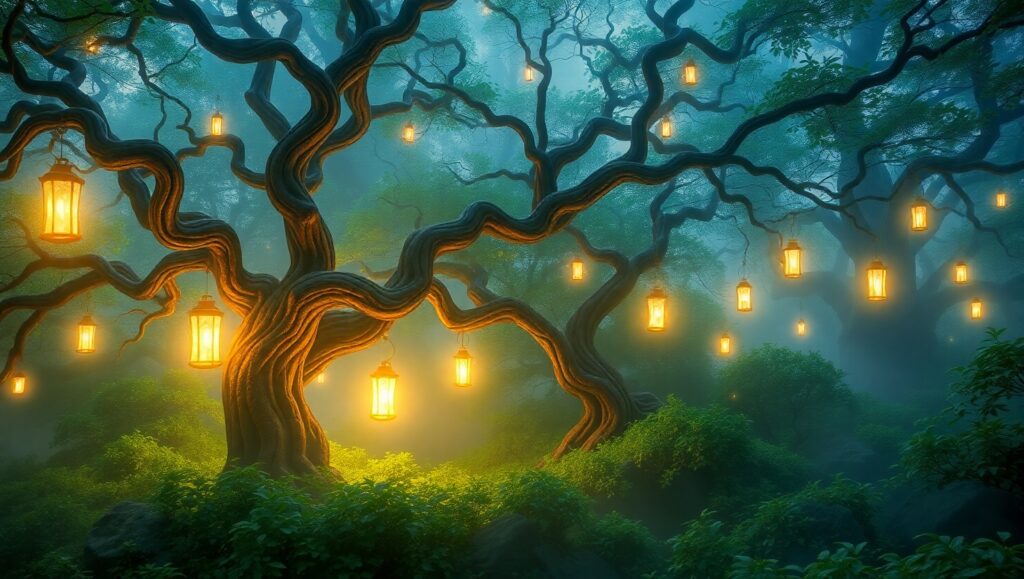 Ethereal Light in Nature – free AI stock image
