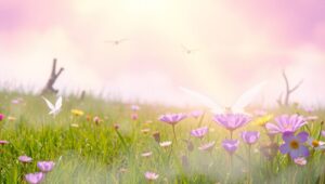Ethereal Meadow at Lavender Dusk – free AI stock image