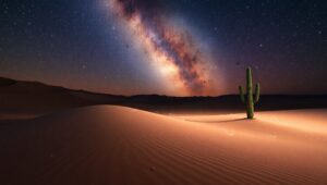 Ethereal Night in Desert Dunes – free AI stock image