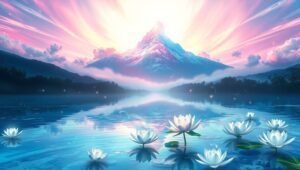 Ethereal Reflections of Inner Peace – free AI stock image