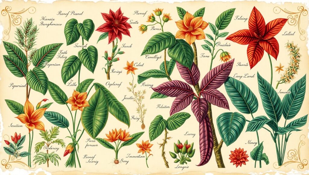 Exotic Amazon Rainforest Flora – free AI stock image