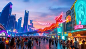 Festival of Light in a Futuristic – free AI stock image