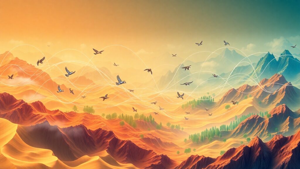 Fictional Animal Migration Patterns – free AI stock image
