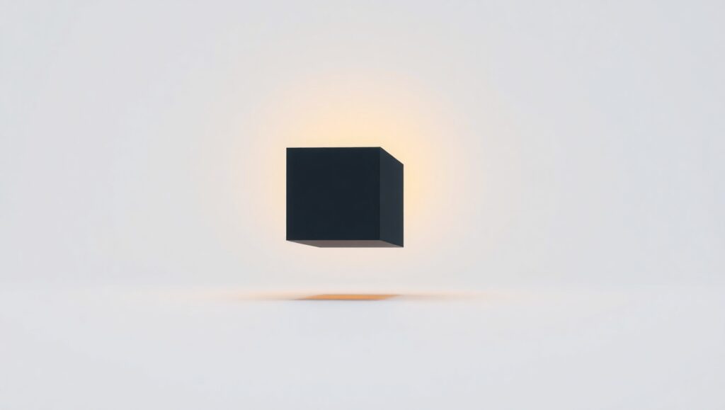 Floating Cube of Serenity – free AI stock image