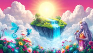 Floating Island Dreamscape – free AI stock image