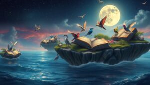 Floating Islands of Imagination Mky – free AI stock image