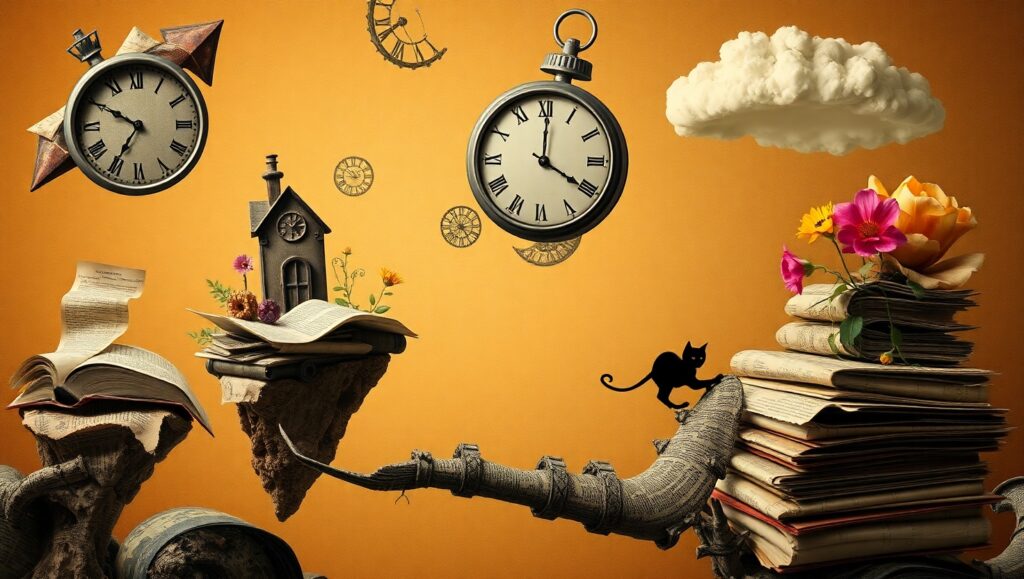 Floating Islands of Nostalgia – free AI stock image
