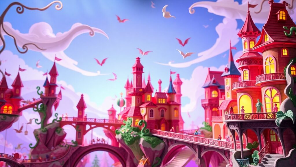 Floating Islands of Papercraft Dreams – free AI stock image