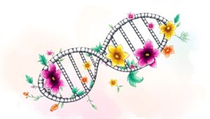 Floral DNA: Nature’s Molecular Harmony – free AI stock image