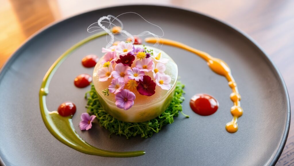 Floral Elegance on a Plate – free AI stock image