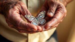 Fragile Beauty in Gentle Hands – free AI stock image